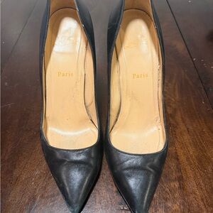 Authentic Christian Louboutin Black and Red Stiletto Heels